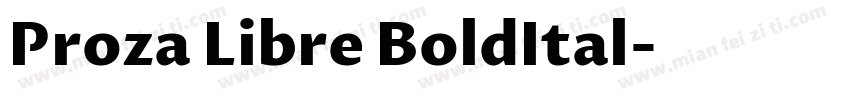 Proza Libre BoldItal字体转换